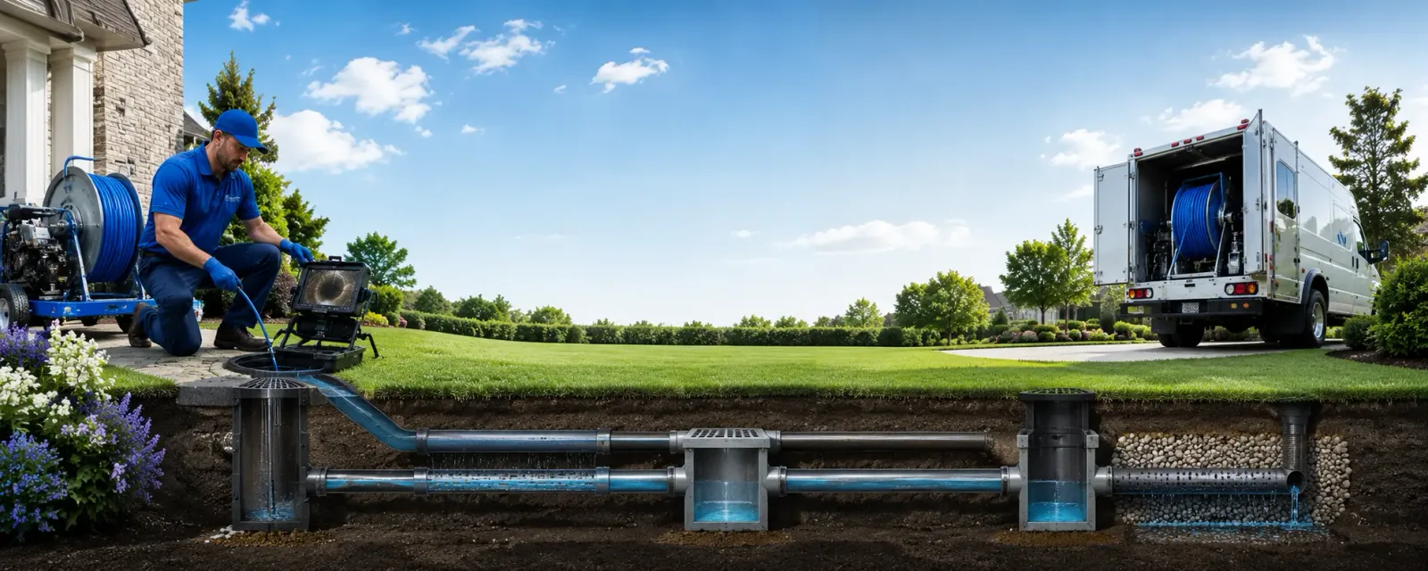 Outdoor drain cleaning information for Achille, OK